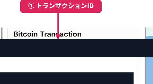 外部ブロックチェーンの記録サイトの画面例。Hash IDの位置